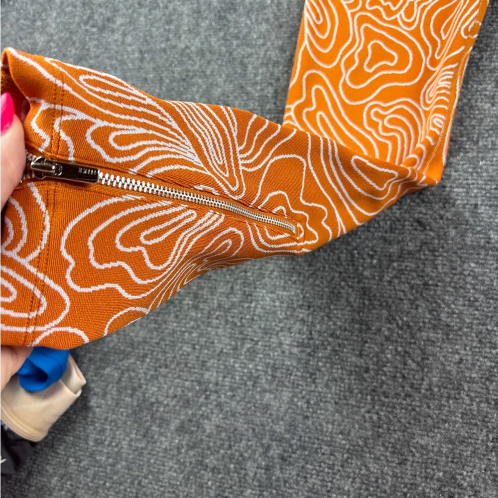 NIKE Women’s Orange Move to Zero *NWT* High Rise Full Length Leggings sz: Medium - Picture 5 of 13